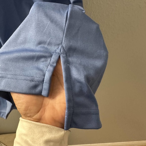 Duluth Trading Co. Men's Blue Performance Trim Fit Short Sleeve Polo Shirt Large - Picture 7 of 8